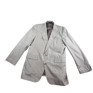 Marc Jeffries Blazer Men's SZ 41R Beige Cotton Poly Blend Sport Coat Office Prep